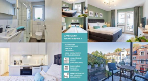 Apt Wahnfried Nr1 - Cityapartment mit Küche, Duschbad, Balkon, Parkplatz - zentral aber ruhig